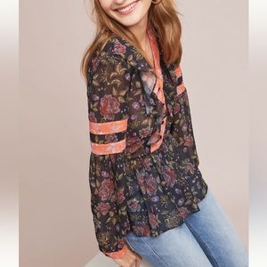 Anthropologie Francesca Floral Blouse